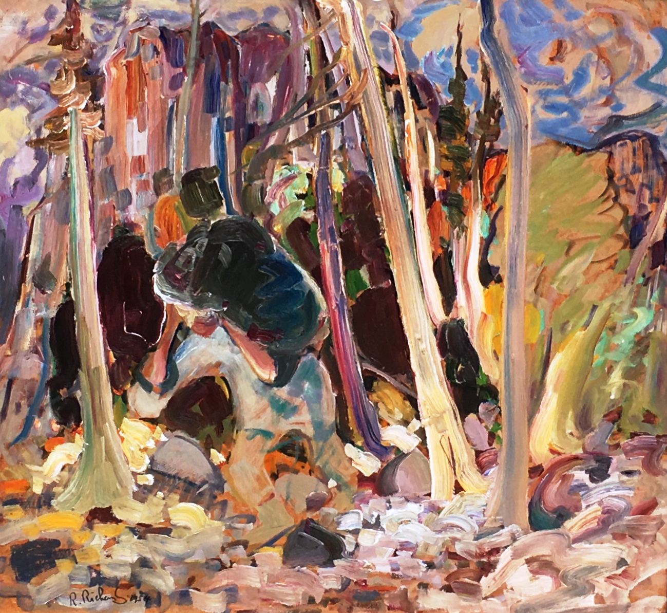 Scène de campement