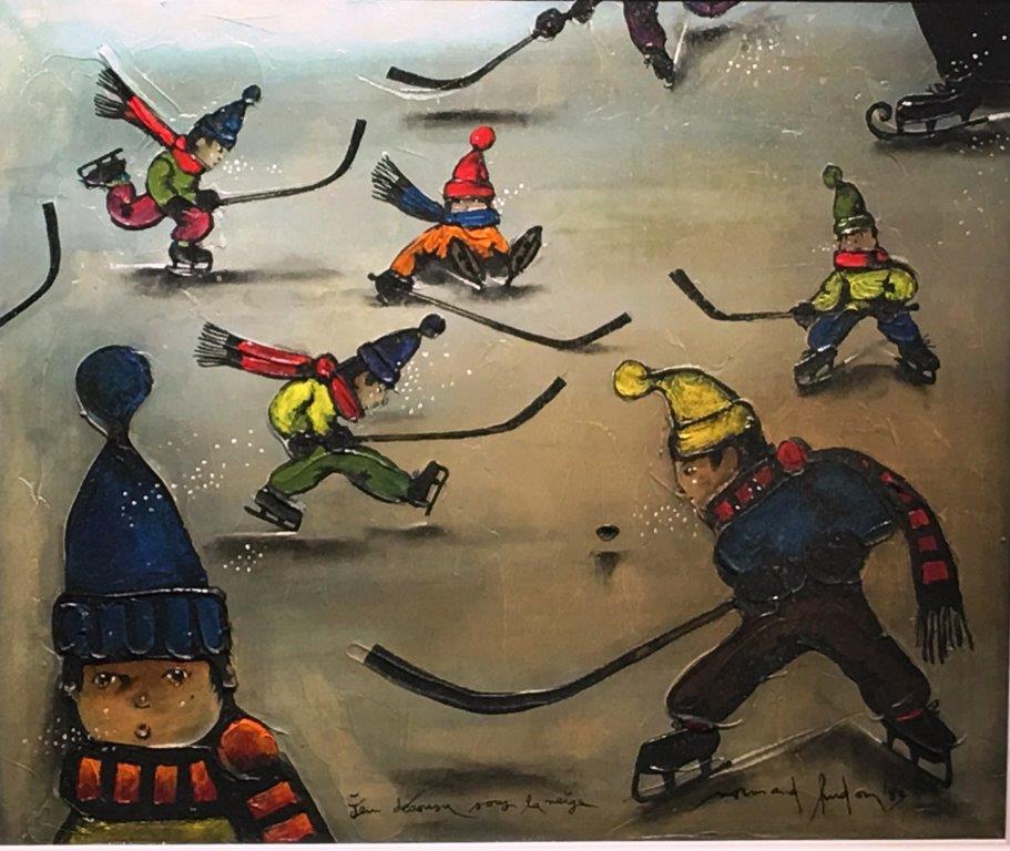 Jeu décousu sous la neige