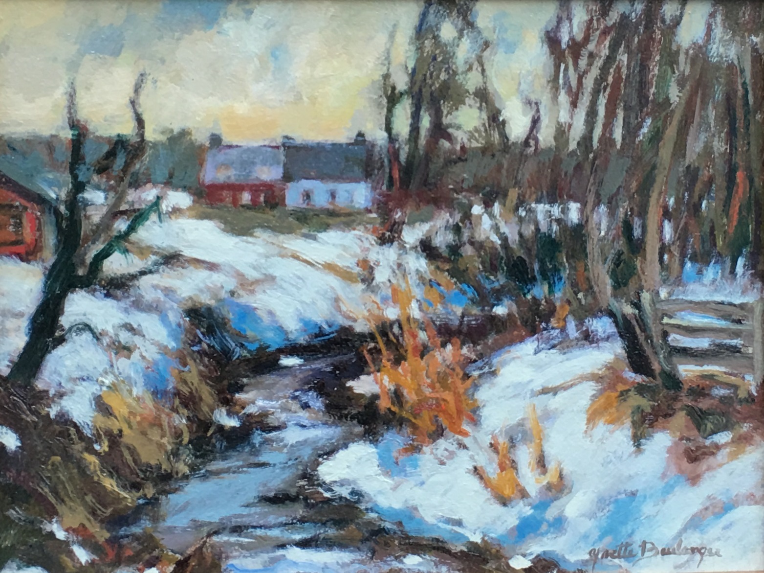 Ruisseau entre l’âtre et la maison Morency