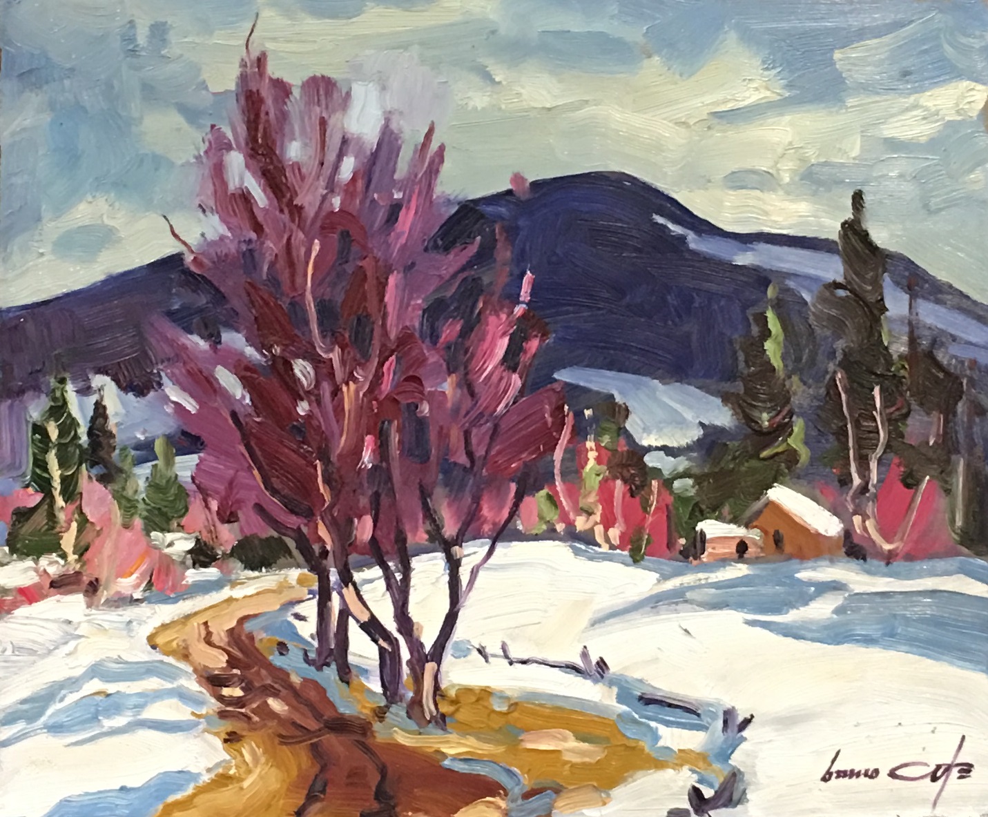Sans titre (Arbre mauve)