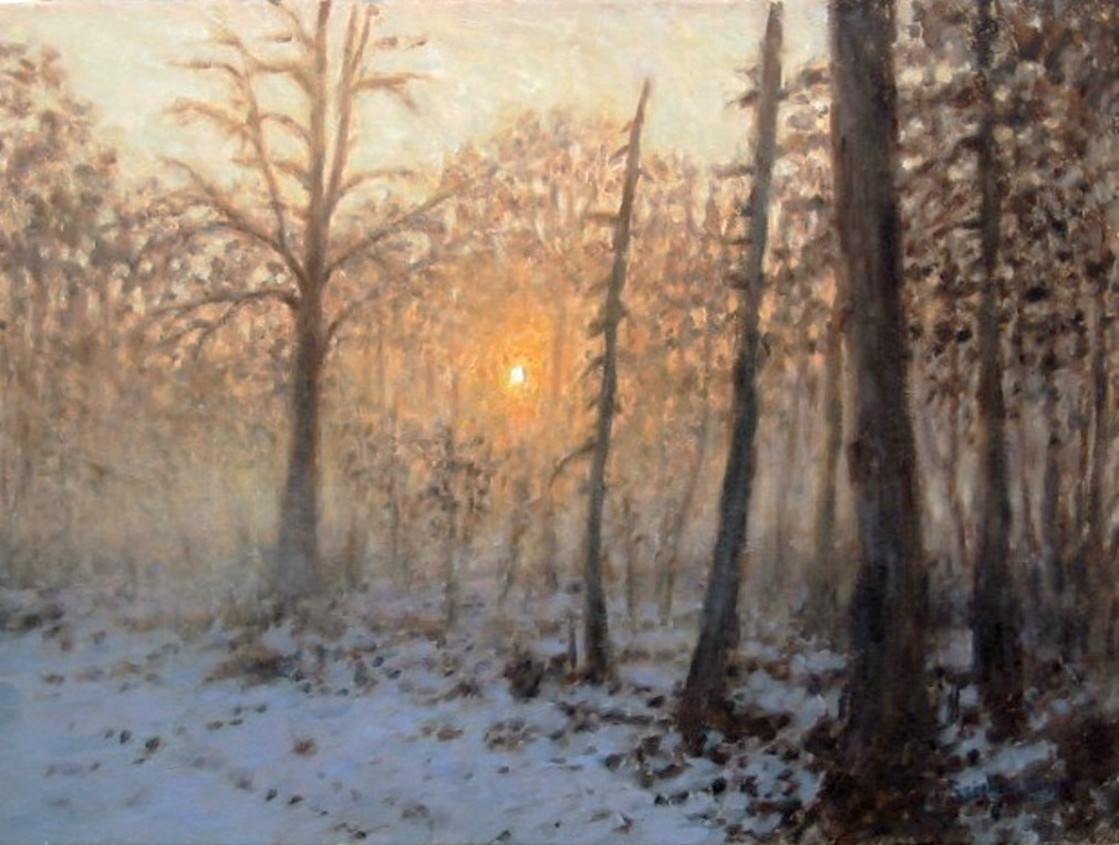 Tapis blanc sur fond de brume