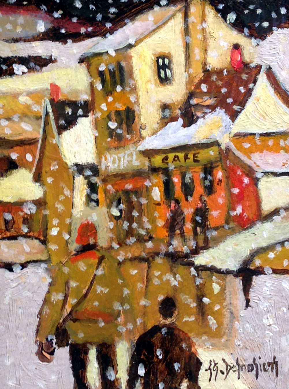 Neige sur la ville