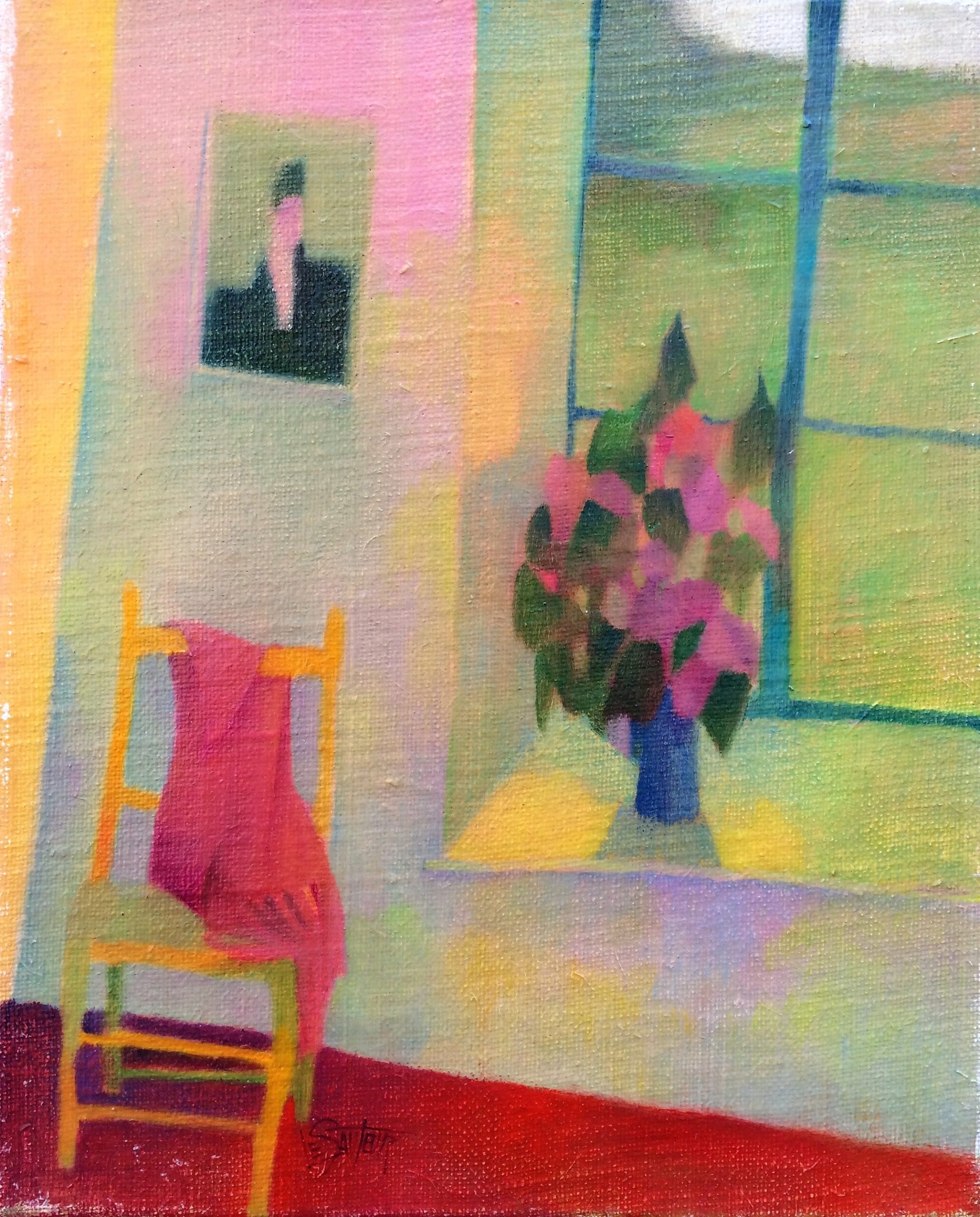 Bouquet à la fenêtre