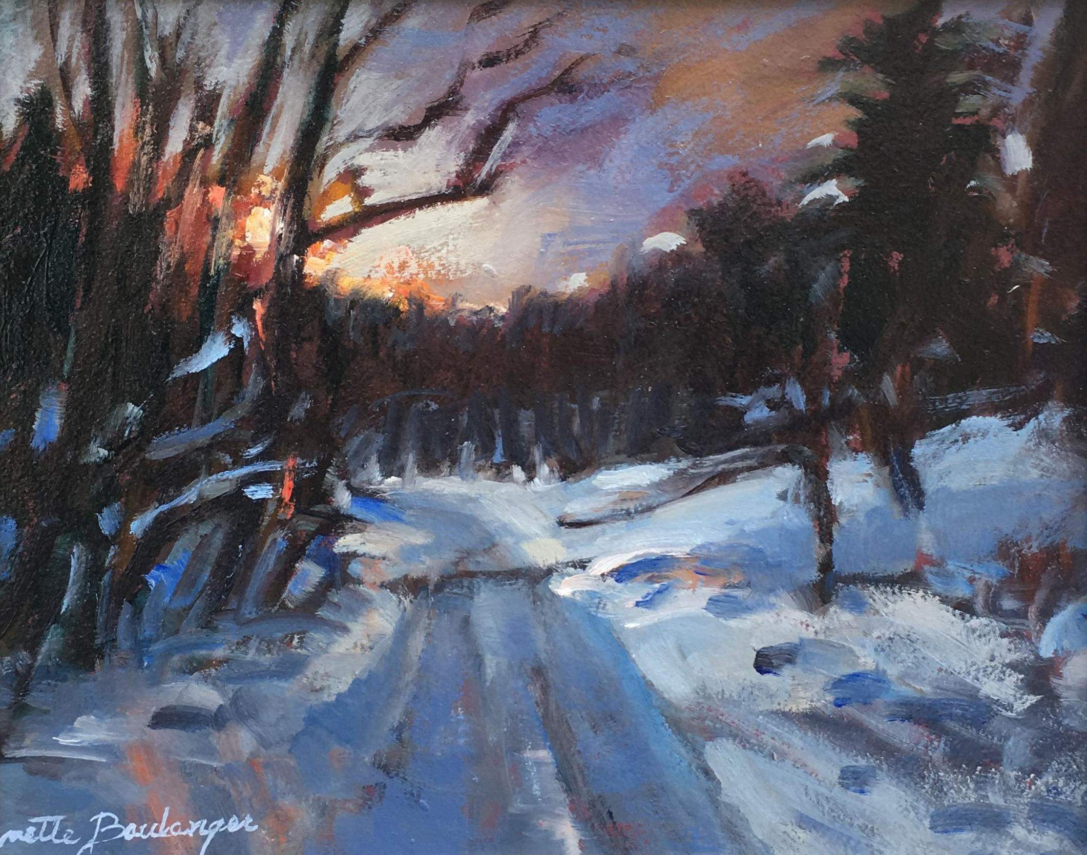 Crépuscule d’hiver près de Québec