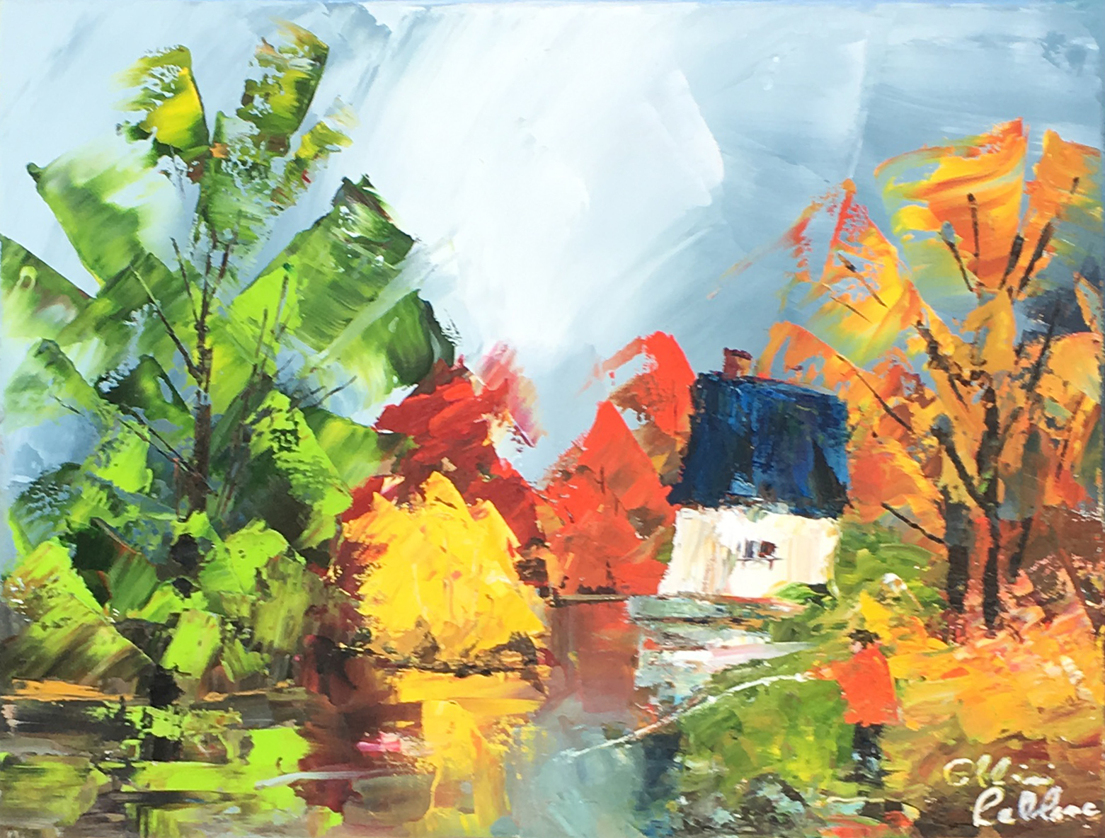 Le pêcheur à son chalet