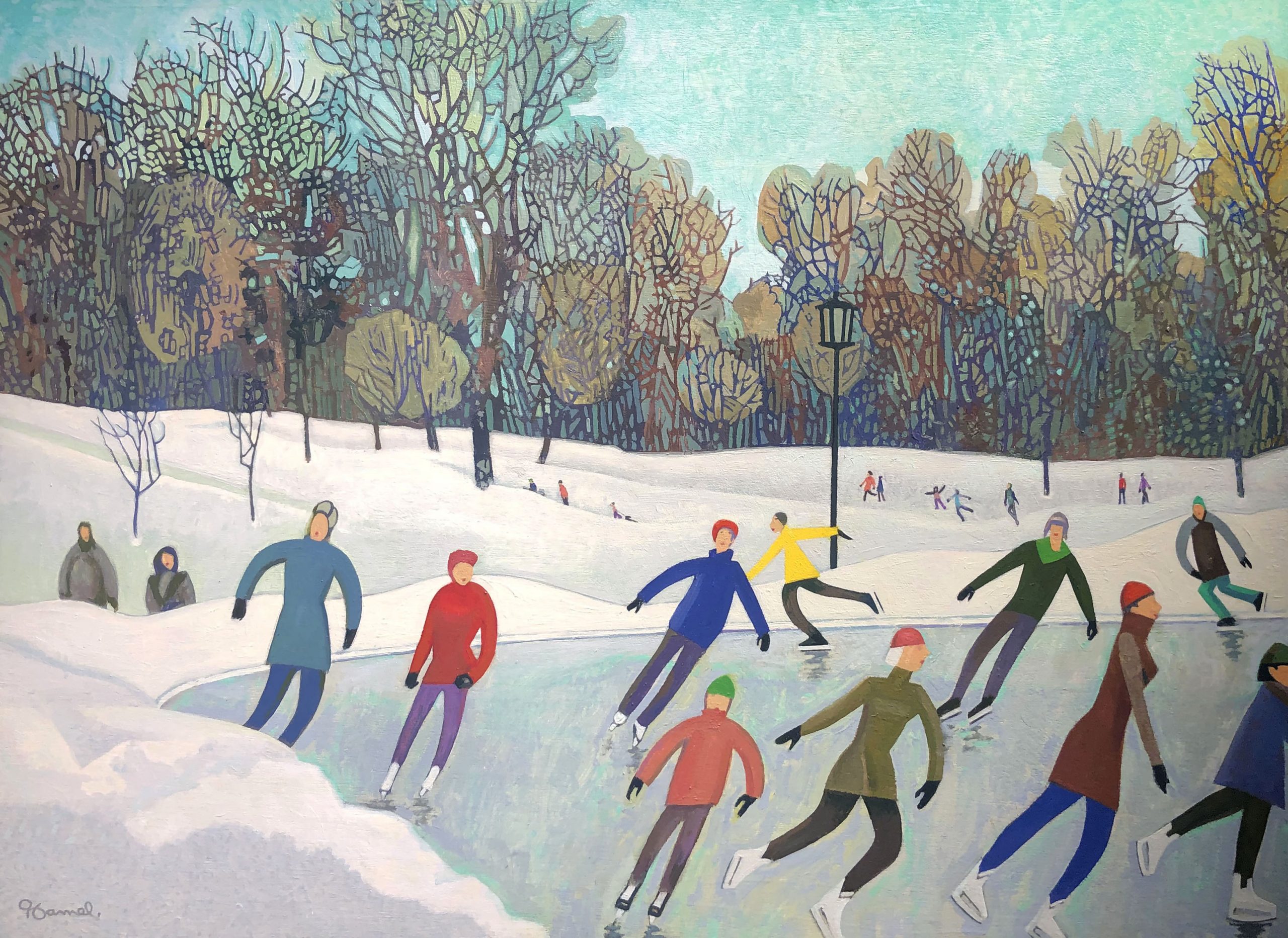 Les patineurs du Lac-aux-Castors, Montréal