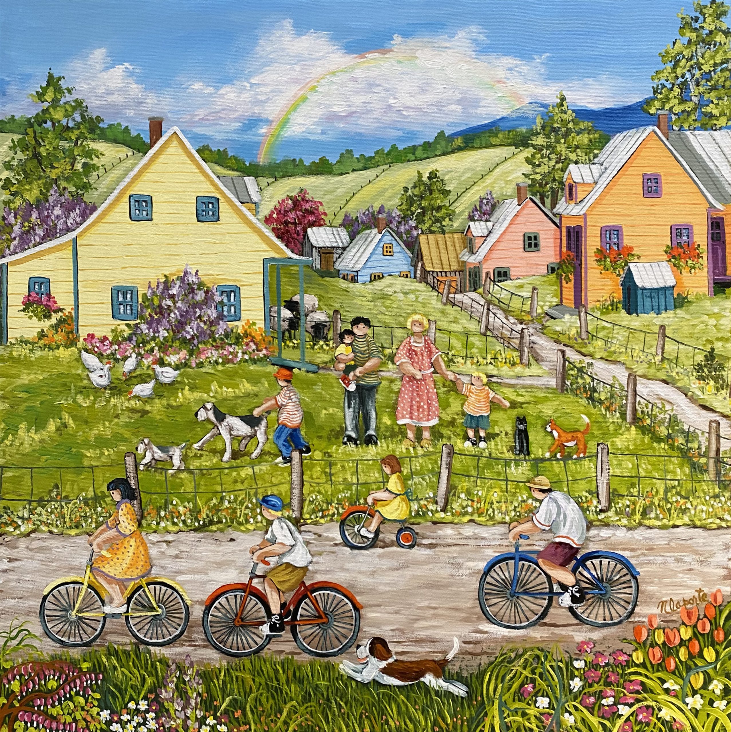 À bicyclette