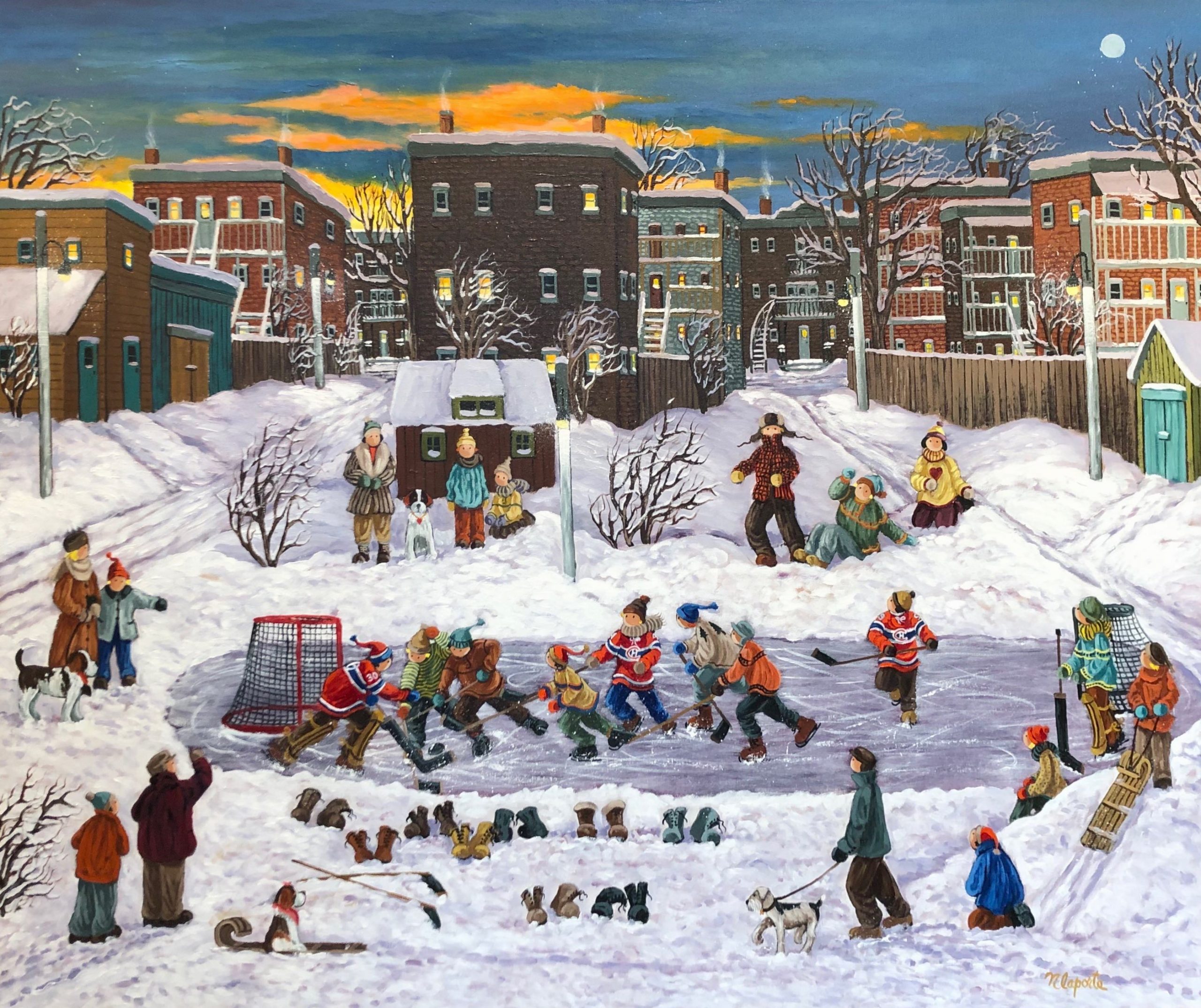La patinoire du quartier