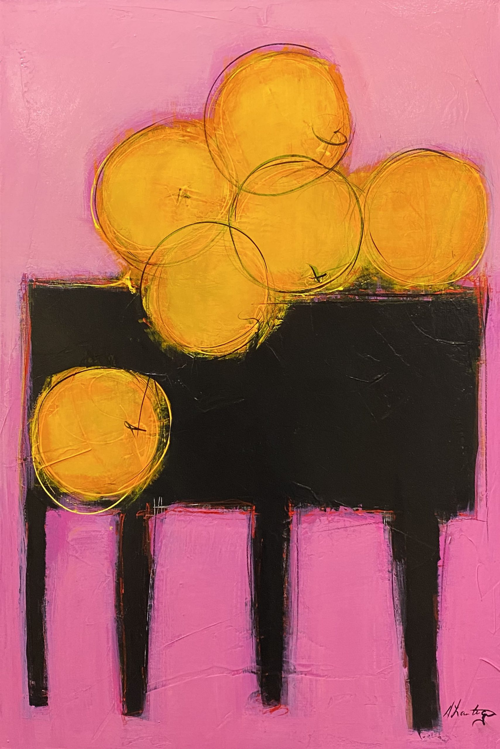 Oranges sur table