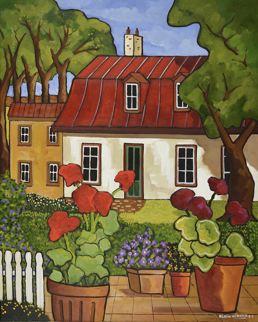 Géraniums en fleurs