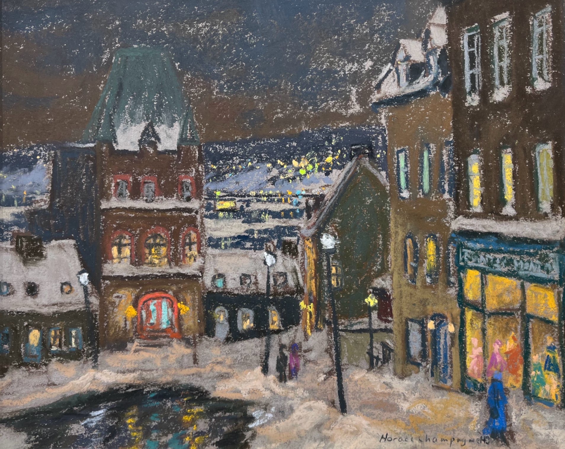 Soirée tranquille en hiver