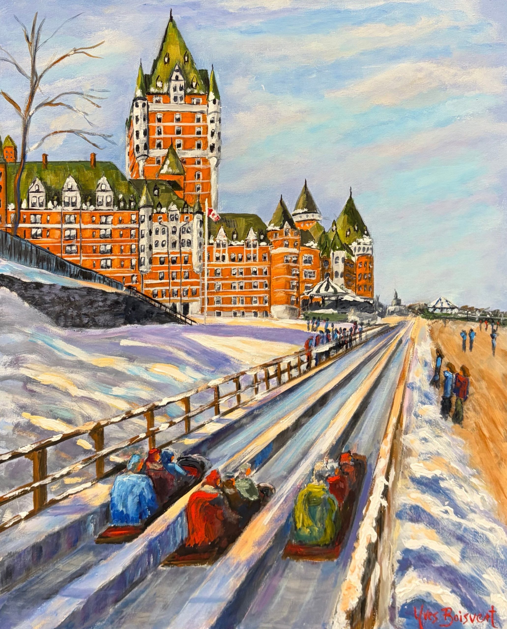 La glissade du Château, Québec