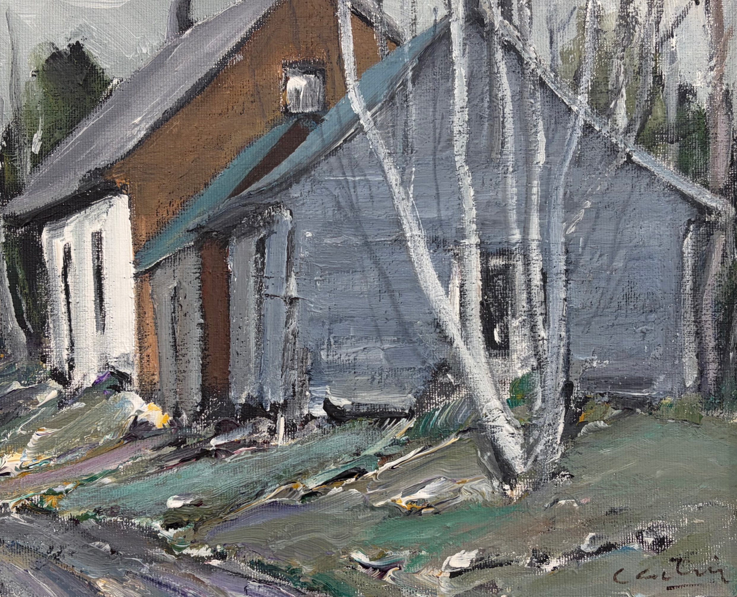 Vieille maison, village huron