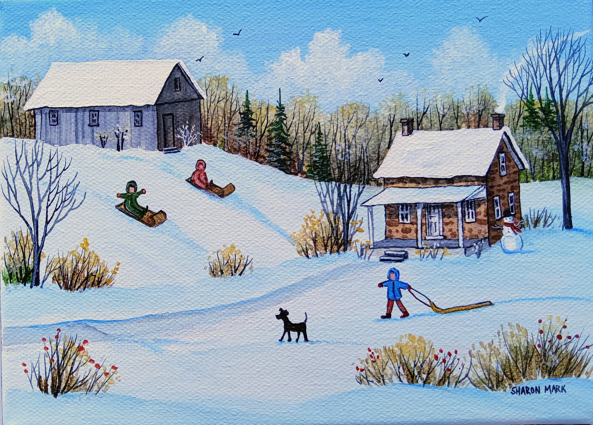 Sliding at the Farm