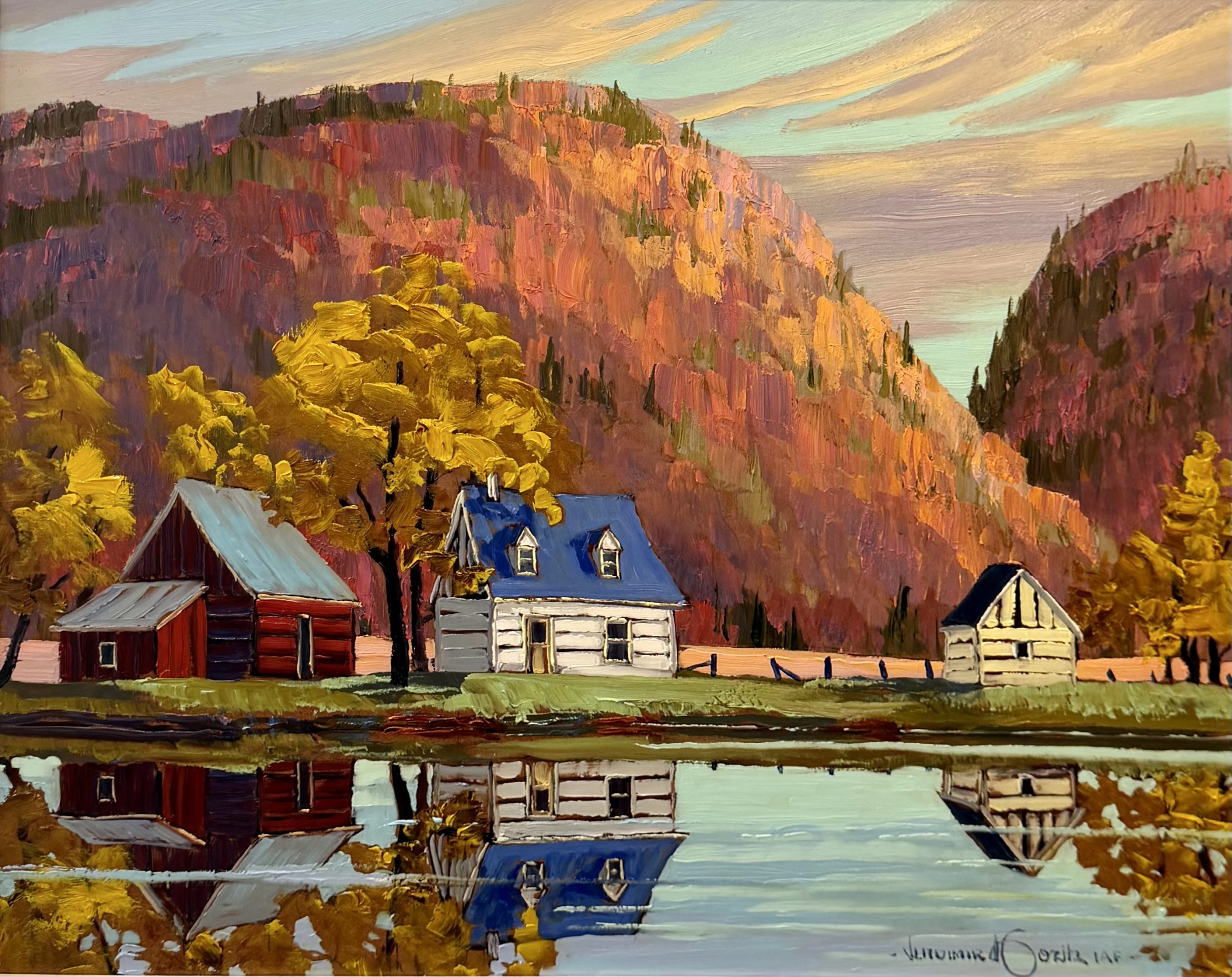 Au bord de la rivière du Gouffre en Charlevoix
