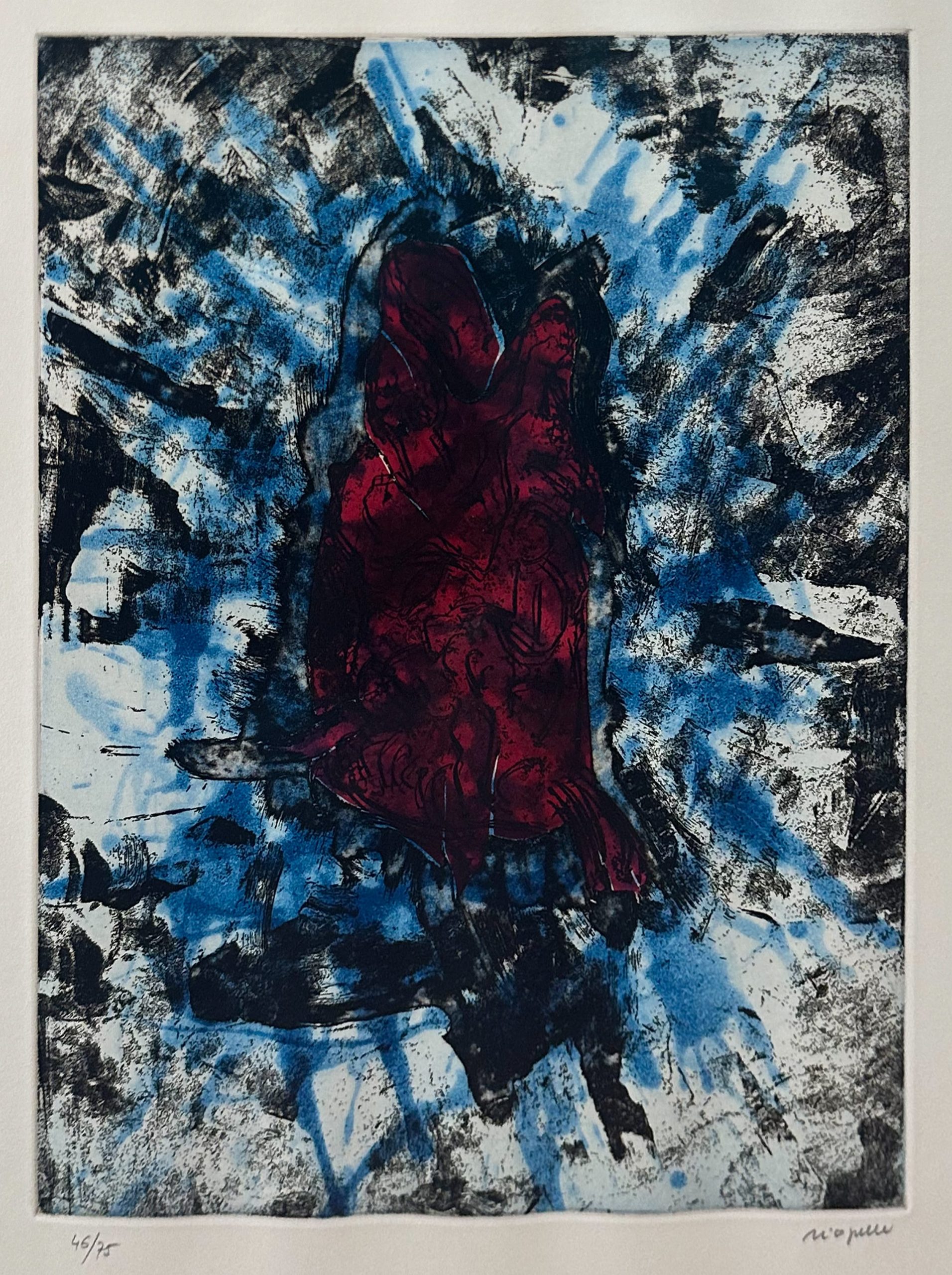 Poisson sur fond bleu